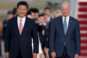 Joe Biden, right, with Chinese President Xi Jinping