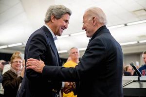 Joe Biden and John Kerry Shaking Hands