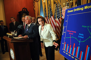 Pelosi with a chart