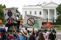 Protesters outside white house